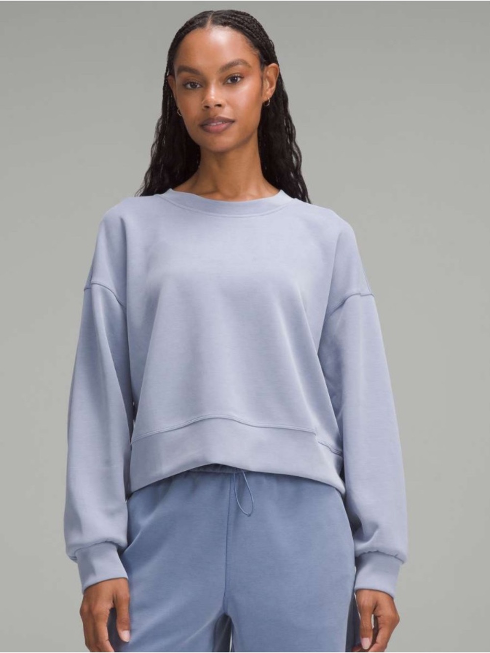 Lululemon Softstreme Perfectly Oversized Cropped Crew women’s pullover size 8